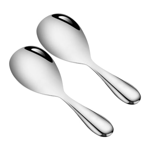 ELAYARD 2 Stück Edelstahl Reislöffel Langlebiger Vielseitiger Kochlöffel und Reisspatel Rostfrei Robust für Rühren Servieren und Portionieren Küche ELAYARD 2 Stück Edelstahl Reislöffel Langlebiger Vielseitiger Kochlöffel und Reisspatel Rostfrei Robust für Rühren Servieren und Portionieren Küche von ELAYARD