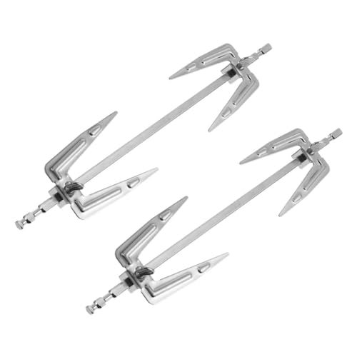ELAYARD 2 Stück Edelstahl Rotierende Grillgabeln Set Professionelle Bbq Hähnchengabeln mit Quadratischem Drehspieß Robuste Brathähnchen Gabeln für Ofen und Grill Hitzebeständig und von ELAYARD