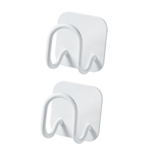 ELAYARD 2 Stück Edelstahl Wandhaken Ohne Bohren Küchenaufbewahrung Schwamm Schneidebrett halter Weiß Platzsparend Organisator für Spüle und Küchenutensilien von ELAYARD