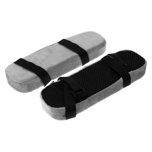ELAYARD 2 Stück Ergonomische Armlehnenpolster aus Memory Schaum mit Extra Langen Verstellbaren Gurten Druckentlastend und Komfortabel für Büro Gaming stühle Lindert Ellenbogen von ELAYARD