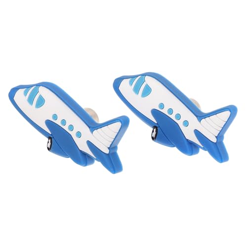 ELAYARD 2 Stück Flugzeug form Kunststoff Möbelgriffe Weiche Griffe für Schranktüren Kinderzimmer Kleiderschrank Türgriffe Einzigartige Möbelzubehör für Schrankfronten von ELAYARD