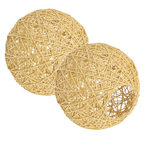 ELAYARD 2 Stück Geflochtener Lampenschirm Ø Gelb Kreative DIY Lampenabdeckung Für Wohnzimmer Schlafzimmer Weiche Lichtstreuung Vielseitig Für Decken Stehleuchten ELAYARD 2 Stück Geflochtener Lampenschirm Ø Gelb Kreative DIY Lampenabdeckung Für Wohnzimmer Schlafzimmer Weiche Lichtstreuung Vielseitig Für Decken Stehleuchten von ELAYARD