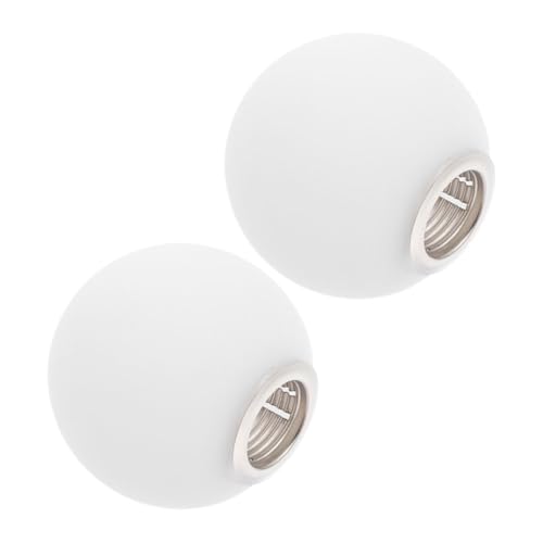 ELAYARD 2 Stück Glas Lampenschirm Kugel Weiß Gewinde Ersatz Glas Lampenschirm für Tischlampe Pendelleuchte Wandlampe Milchig Mattfrei Shatterproof Lampenschirme von ELAYARD