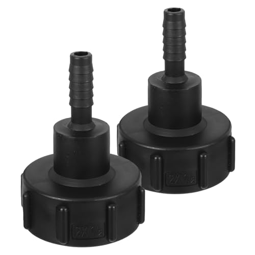 ELAYARD 2 Stück Ibc Tank Adapter Gerade Verbindungskappe für Gartenbewässerung und Industrielle Anwendungen aus Robustem Material Auslaufsicher für Lagerlogistik und Wassertransfer von ELAYARD