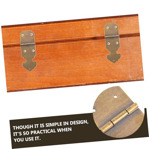 ELAYARD 2 Stück Kupferscharniere Klein Robuste Dekorative Möbelscharniere für Schmuck Holzkisten Rostbeständig Langlebig Einfache Montage Stilvolle Boxdekoration von ELAYARD