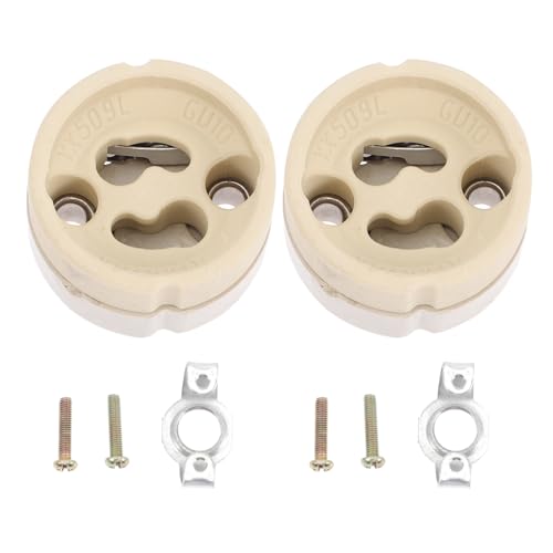 ELAYARD 2 Stück Lampenfassung mit Halterung Langlebiger Lampensockel Ersatzteil Passend für Leuchtmittel Sicherer Kabeldurchlass für Heim DIY beleuchtung von ELAYARD