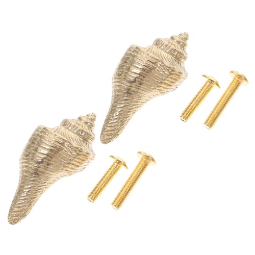 ELAYARD 2 Stück Messing Schrankknöpfe Muschel Design Küchenschrank Griffe Schubladengriffe Meeresstil Dekoration Seaside Stil Robustes Messing für Schränke und Schubladen ELAYARD 2 Stück Messing Schrankknöpfe Muschel Design Küchenschrank Griffe Schubladengriffe Meeresstil Dekoration Seaside Stil Robustes Messing für Schränke und Schubladen von ELAYARD