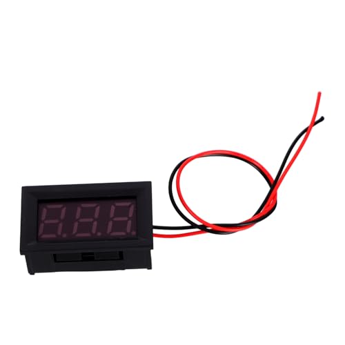 ELAYARD 2 Stück Mini LED Spannungsmesser Stellig Digitalanzeige Hohe Präzision Rot LED Ziffern Kompakt Leicht Vielseitig für Platinen und Messungen von ELAYARD