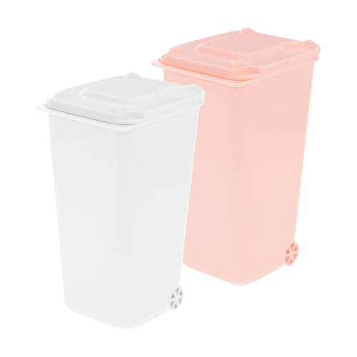 ELAYARD 2 Stück Mini Schreibtisch Mülleimer Kleiner Dekorativer Abfalleimer mit Deckel Kompakter Organizer für Büro Zuhause Schreibtisch in Weiß und Rosa Praktische Tisch Aufbewahrungsbox ELAYARD 2 Stück Mini Schreibtisch Mülleimer Kleiner Dekorativer Abfalleimer mit Deckel Kompakter Organizer für Büro Zuhause Schreibtisch in Weiß und Rosa Praktische Tisch Aufbewahrungsbox von ELAYARD