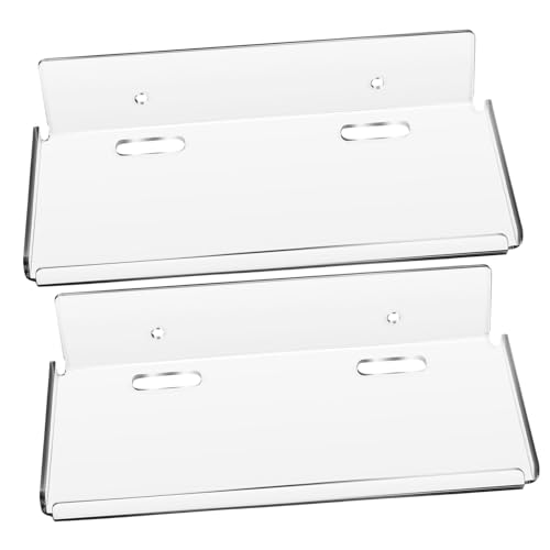 ELAYARD 2 Stück Multifunktionale Wandregale ohne Bohren Schwebende Badezimmer und Wohnzimmer Aufbewahrung Traceless Selbstklebende Robuste und Moderne Floating Shelves für Schlafzimmer von ELAYARD