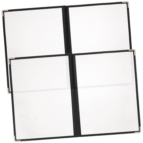 ELAYARD 2 Stück PVC Menüschutzhülle Transparent Praktische Schnellhefter Abdeckungen Leicht Platzsparend für Restaurant Bar Speisekarten ordner von ELAYARD