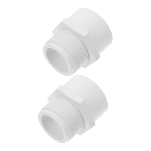 ELAYARD 2 Stück PVC Rohrverbinder Npt Außengewinde PVC Adapter Kupplung für Wasserleitung und Installationen Widerstandsfähig Vielseitig Einsetzbar für Haushalt und Industrie von ELAYARD