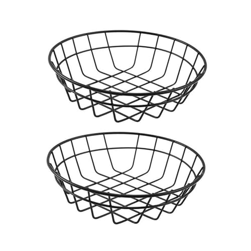 ELAYARD 2 Stück Runder Snack Obstkorb aus Robustem Eisen Kompakt und Platzsparend Vielseitig für Zuhause Restaurant und Kreatives Design für Ansprechende Präsentation und Praktische ELAYARD 2 Stück Runder Snack Obstkorb aus Robustem Eisen Kompakt und Platzsparend Vielseitig für Zuhause Restaurant und Kreatives Design für Ansprechende Präsentation und Praktische von ELAYARD