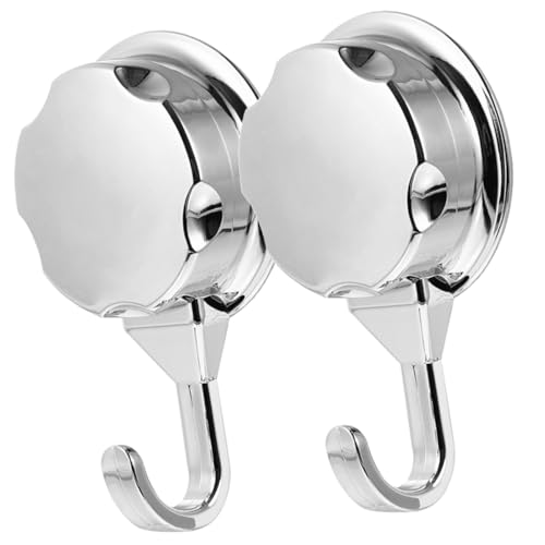 ELAYARD 2 Stück Saugnapf Haken Extra Stark Wiederverwendbar für Badezimmer Küche Dusche Multifunktionaler Handtuchhalter Kleiderhaken für Glatte Oberflächen ohne Bohren von ELAYARD