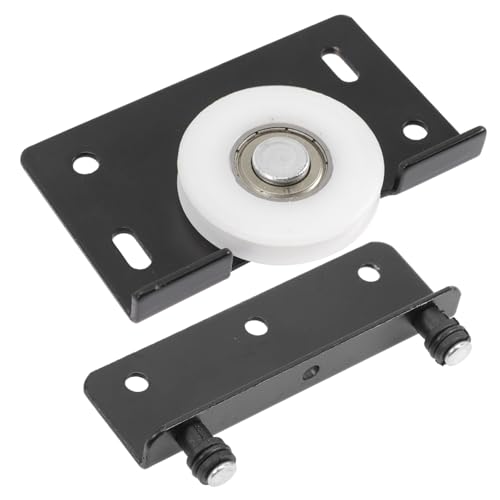 ELAYARD 2 Stück Schiebetür für Kleiderschrank aus Robustem Kunststoff und Eisen Geräuscharm Verschleißfest Tragfähiger Türrollen schiebewagen Geeignet für Schranktüren und Schiebetüren von ELAYARD