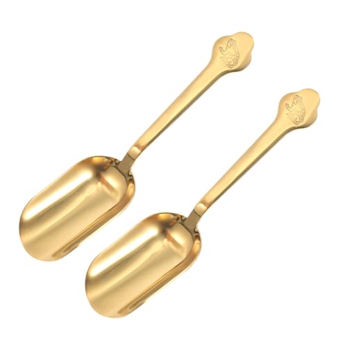 ELAYARD 2 Stück Teiliges Edelstahl Tee Dosierlöffel in Gold Kompakt und Vielseitig für Kung Fu Teezubereitung Ergonomisch Leicht zu Reinigen für Zuhause Hotel Büro und Teestuben ELAYARD 2 Stück Teiliges Edelstahl Tee Dosierlöffel in Gold Kompakt und Vielseitig für Kung Fu Teezubereitung Ergonomisch Leicht zu Reinigen für Zuhause Hotel Büro und Teestuben von ELAYARD