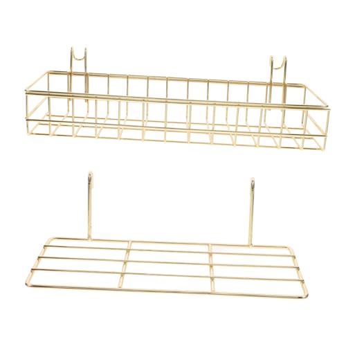 ELAYARD 2 Stück Teiliges Gold Drahtkörbe mit Haken Wandkorb Organizer Stabiles Wandregal für Fotogitter aufbewahrung und Dekorative Wandaufhängung Vielseitig für Zuhause ELAYARD 2 Stück Teiliges Gold Drahtkörbe mit Haken Wandkorb Organizer Stabiles Wandregal für Fotogitter aufbewahrung und Dekorative Wandaufhängung Vielseitig für Zuhause von ELAYARD