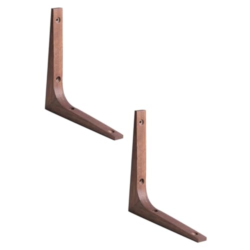 ELAYARD 2 Stück Teiliges Holzregal Träger Stabile Wandhalterungen aus Massivem Holz Robuste Regalwinkel für Wohnzimmer Küche Bad Vielseitige Eckstützen mit Starker Tragkraft von ELAYARD