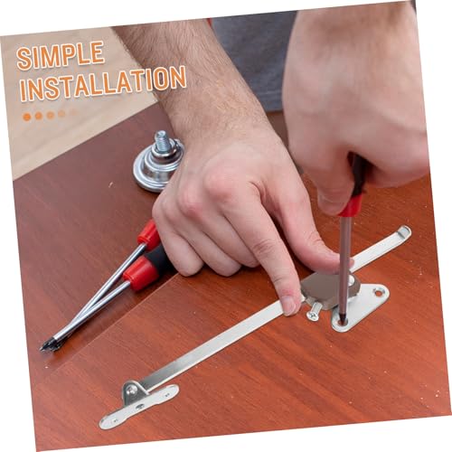 ELAYARD 2 Stück Teiliges Hydraulik stützscharnier Braun Klappbarer Möbelstützstab mit Hydraulischer Dämpfung Langlebig und Platzsparend für Schrankklappen Schränke Kleiderschränke und von ELAYARD