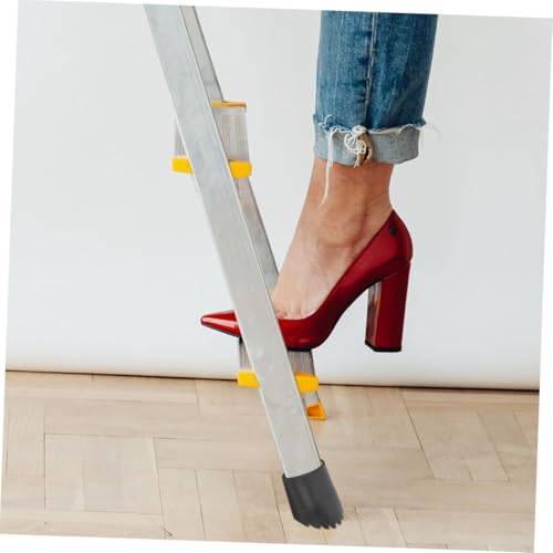 ELAYARD 2 Stück Teiliges Leiterfußschutz Robustem Gummi Rutschfeste Verschleißfeste Fußkappen für Teleskop Klappleitern Einfache Montage Erhöhter Bodenschutz und Stabile Standfestigkeit von ELAYARD