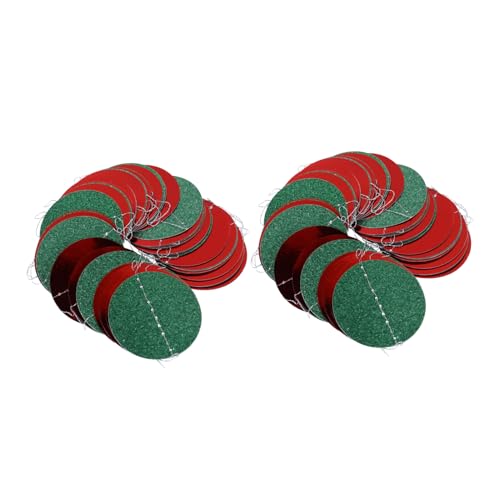 ELAYARD 2 Stück Teiliges Rundes Punkte-Banner Rot-grün mit Glitzer Dekoratives Party-wandornament Spiegelnde Hängedeko für Geburtstags Festtagsfeiern Einfache Montage Langlebige ELAYARD 2 Stück Teiliges Rundes Punkte-Banner Rot-grün mit Glitzer Dekoratives Party-wandornament Spiegelnde Hängedeko für Geburtstags Festtagsfeiern Einfache Montage Langlebige von ELAYARD