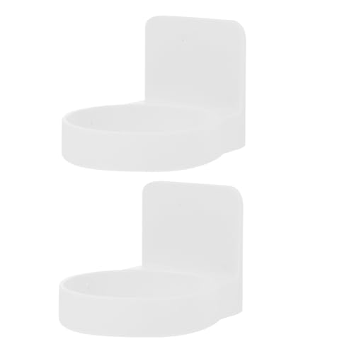 ELAYARD 2 Stück Teiliges Selbstklebendes Bohrfreies Aufbewahrungsregal aus Hochwertigem Wandmontierter Bad und Küchenorganizer Rostfrei Eleganter Weißer Toilettenhalter für Vielseitige von ELAYARD