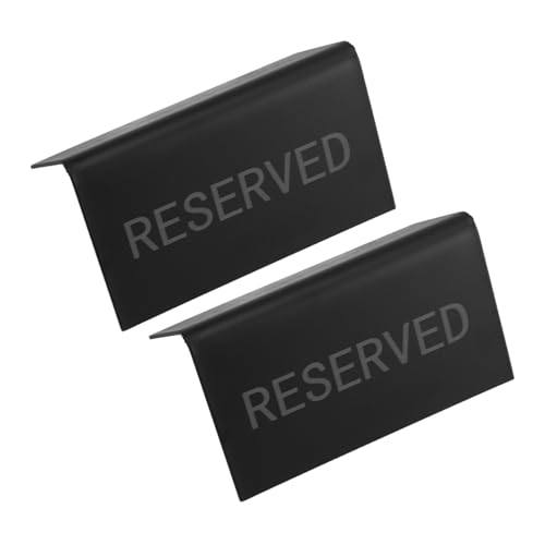 ELAYARD 2 Stück Teiliges Tischreservierungsschild aus Edelstahl Freistehendes Reserviert zelt Modernes Minimalistisches Design Lesbare Gravur für Hochzeiten Restaurants und Events von ELAYARD