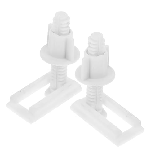 ELAYARD 2 Stück Teiliges Wc sitz Schrauben Ersatzset Kunststoff Schrauben und Gummi Expansionsdübel mit Schnellverschluss Mechanismus Stabile Befestigung für Toilettendeckel Kompatibel von ELAYARD