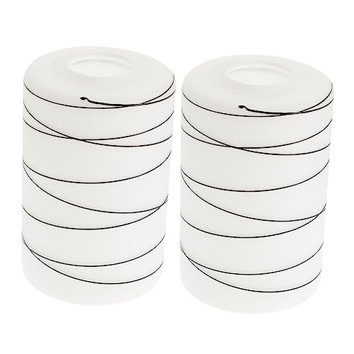 ELAYARD 2 Stück Teiliges Zylinderglas Lampenschirm Moderner Lampenschirm mit Guter Lichtdurchlässigkeit Einfache Montage Passend für Pendelleuchten Wandlampen und Kronleuchter Dekorativ von ELAYARD