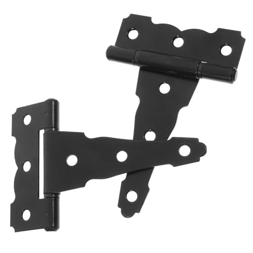 ELAYARD 2 Stück Türscharnier Dekorative T Hardware für Scheunentüren Robuste Scharniere mit Mattem Finish für Holztüren und Fenster im Landhausstil von ELAYARD