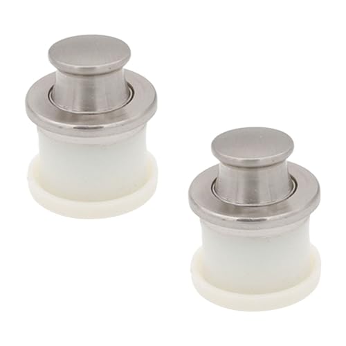 ELAYARD 2 Stück Versteckter Möbelgriff Zinklegierung Einziehbarer Türknopf mit Federmechanismus für Schrank Schubladenzugriff Geeignet für Kleiderschrank Kommode und Büromöbel von ELAYARD