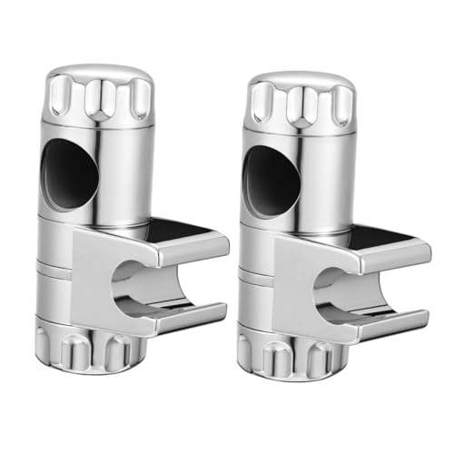 ELAYARD 2 Stück Verstellbare Duschkopfhalterung aus Robustem Flexibel Drehbar und Höhenverstellbar Einfache Werkzeugfreie Montage Korrosionsbeständig für Handbrause und Duschen von ELAYARD