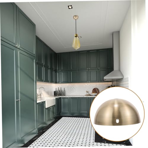 ELAYARD 2 Stück Vintage Deckenlampen Montageplatte aus Halbrunde Deckenleuchte Abdeckung Stabile Lampenhalterung für Pendelleuchten Retro Canopy Light Fixture Mounting Plate für von ELAYARD