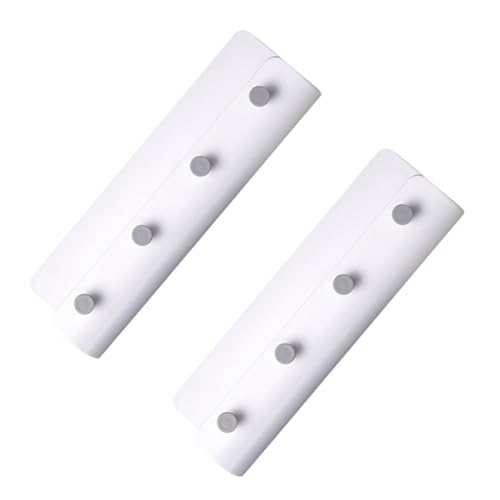 ELAYARD 2 Stück Wandaufbewahrung ohne Bohren Nordic Stil Haken und Ablage Stabiles Aufbewahrungsregal für Flur Schlafzimmer Bad und Küche Belastbar Vielseitig Einsetzbar Weiß von ELAYARD