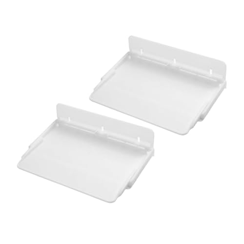 ELAYARD 2stücke Faltbare Wandablage Platzsparender Bohrfreier Für Schlafzimmer Und Küche Selbstklebende Organizer- Wandmontage Erweiterbare Ablagen Weiß von ELAYARD