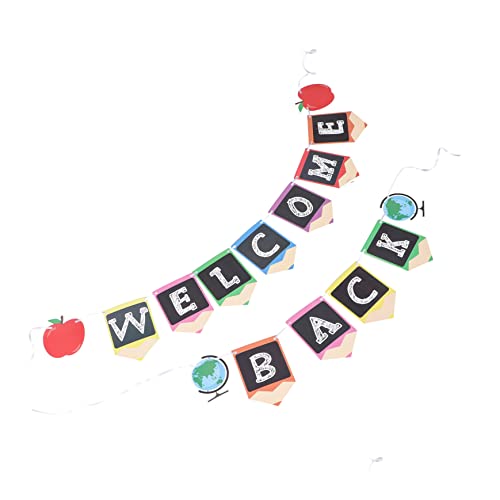 ELAYARD 2 Stück Willkommen Banner aus Hochwertigem Papier Teiliges Leichte Kompakte Schulanfang Dekoration Farbintensiv und Langlebig für Schulfeier und Klassenzimmerparty ELAYARD 2 Stück Willkommen Banner aus Hochwertigem Papier Teiliges Leichte Kompakte Schulanfang Dekoration Farbintensiv und Langlebig für Schulfeier und Klassenzimmerparty von ELAYARD