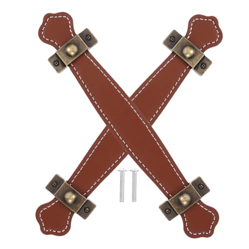 ELAYARD 2 Stücke Vintage Möbelgriffe aus PU Kunstleder und Zinklegierung Langlebige Schrankgriffe mit Komfortablem Griffgefühl Einfache Montage Geeignet für Küchenschränke und Kommoden von ELAYARD