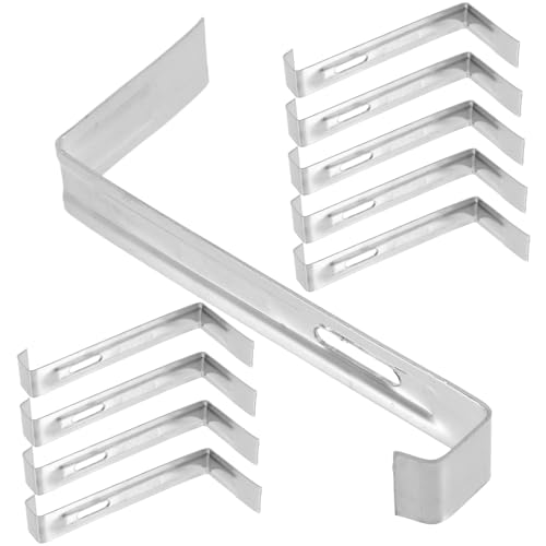 ELAYARD 20 Stück Teiliges Edelstahl Dachziegel Befestigungsclips Rutschfeste Dachplattenhaken mit Verstärktem Design Wetterfeste Dachverkleidungs Clips für Sichere Befestigung bei Regen von ELAYARD