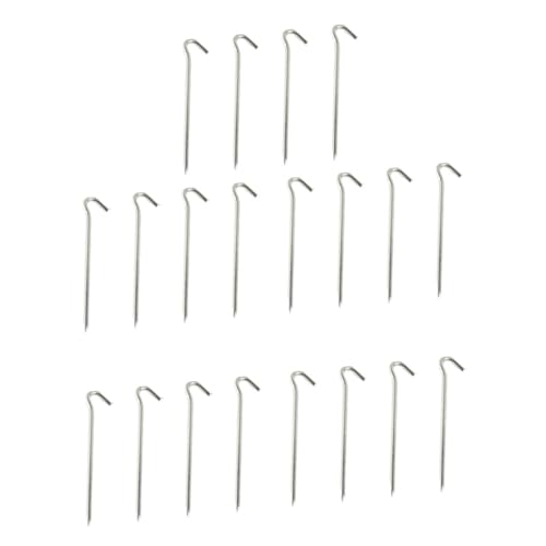 ELAYARD 20 Stück Teiliges Heringe Fragezeichen Form Robuste Erdnägel für Camping Wetterfeste Bodenanker für Harte und Böden Stabiles Fixieren von Zelten Pavillons Planen und von ELAYARD