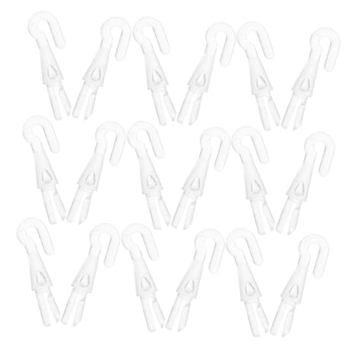 ELAYARD 20 Stück Transparente Jalousie Ersatzhaken mit Flexibler Fragezeichenform Bruchfest Ergonomisch Geformt für Kippstangen Langlebig Vielseitig Einsetzbar für Fensterjalousien Zuhause von ELAYARD