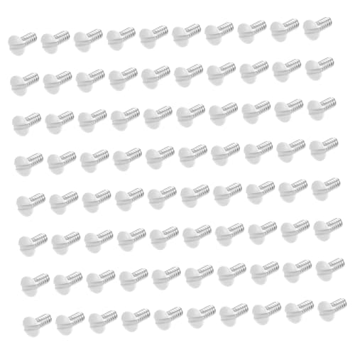 ELAYARD 200 Stück Teiliges Weiße Ovalkopf Wandplattenschrauben Verschleißfest Kompatibel mit Steckdosen und Tv Wandhalterungen Langlebig Präzise Gewinde für Elektroinstallationen Zuhause von ELAYARD