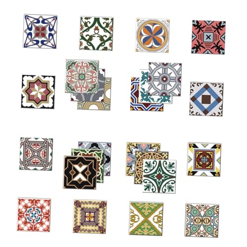 ELAYARD 24 Stück Teiliges Selbstklebende Mosaik fliesenaufkleber Marokkanischer Stil Einfach Anzubringen für Schlafzimmer Wohnzimmer Küche Dekorative Wand Rückwandverkleidung von ELAYARD