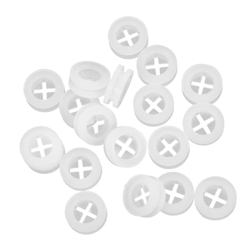 ELAYARD 24 Stück Teiliges Silikon Strohhalmloch Stopfen Weiße Mason Jar Deckel Verschlussstöpsel Auslaufsicherer Silikonverschluss für Einmachgläser und Trinkgefäße für Outdoor und Reise von ELAYARD