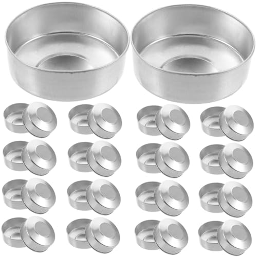 ELAYARD 250 Stück Metall Teelichthalter Aluminium Kerzenhalter Silber Leer für DIY Kerzenherstellung Robust Langlebig Geeignet für Bastelprojekte und Großveranstaltungen von ELAYARD