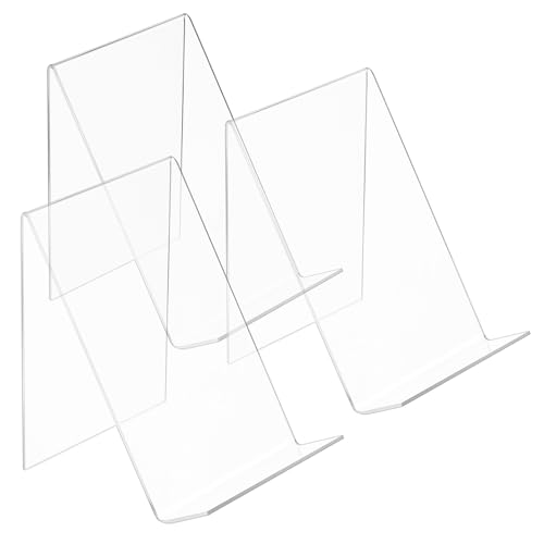 ELAYARD 3 Acryl Magazinständer Transparenter Dokumentenhalter Stabiles Kratzfestes Display für Bücher Fotos Broschüren Dekorativer Organizer für Schreibtisch und Regal von ELAYARD