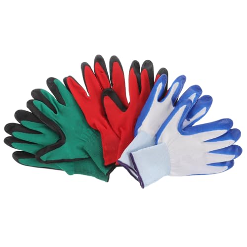 ELAYARD 3 Paare Gartenhandschuhe Beschichtet Atmungsaktiv Arbeitshandschuhe mit Hohem Griffkomfort Multizweckhandschuhe für Damen und Herren Robust Rutschfest Vielseitig Einsetzbar von ELAYARD