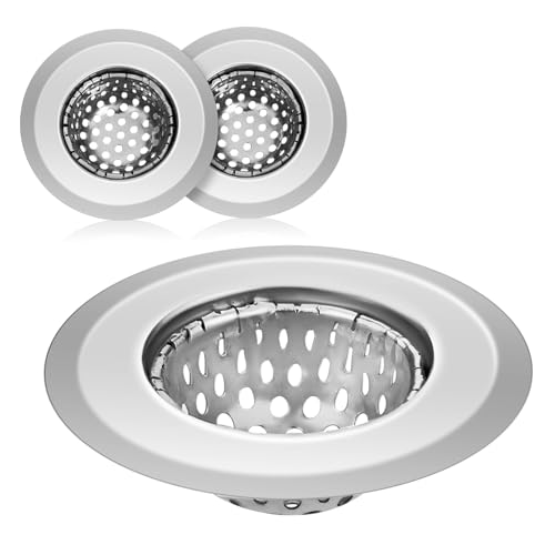 ELAYARD 3 Stück Abflusssieb Feines Filtersieb für Spülbecken und Bad Rostfreier Drain Screen Installieren Verhindert und Filtert Rückstände Zuverlässig ELAYARD 3 Stück Abflusssieb Feines Filtersieb für Spülbecken und Bad Rostfreier Drain Screen Installieren Verhindert und Filtert Rückstände Zuverlässig von ELAYARD