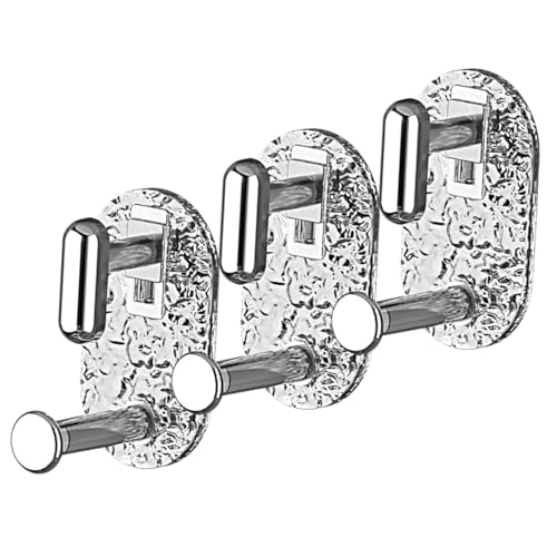 ELAYARD 3 Stück Selbstklebende Wandhaken aus Kunststoff Starke Haftung Vielseitig für Waschbecken Bad Küche Schlafzimmer ohne Bohren Stilvoll Belastbar für Glatte Oberflächen Wie Fliesen von ELAYARD