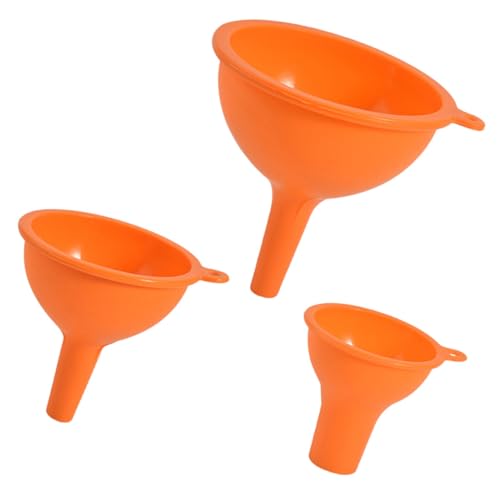ELAYARD 3 Stück Silikon Trichter Orange Wiederverwendbare Küchen Trichter zum Abfüllen von Flüssigkeiten Öl Saft Vielseitiger Übertragungstrichter Leicht zu Reinigen und Platzsparend ELAYARD 3 Stück Silikon Trichter Orange Wiederverwendbare Küchen Trichter zum Abfüllen von Flüssigkeiten Öl Saft Vielseitiger Übertragungstrichter Leicht zu Reinigen und Platzsparend von ELAYARD