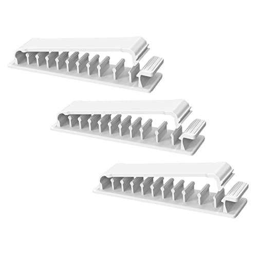 ELAYARD 3 Stück Teiliges Kabelhalter mit Fach Clips Selbstklebender USB Kabelorganizer für Schreibtisch Glas Metall Kabelmanagement für Büro Auto Haushalt Entwirrt und Stabilisiert Kabel von ELAYARD